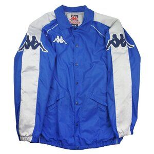 Kappa Vintage Windbreaker Jacket Lined Snap Up Logos Men's XL